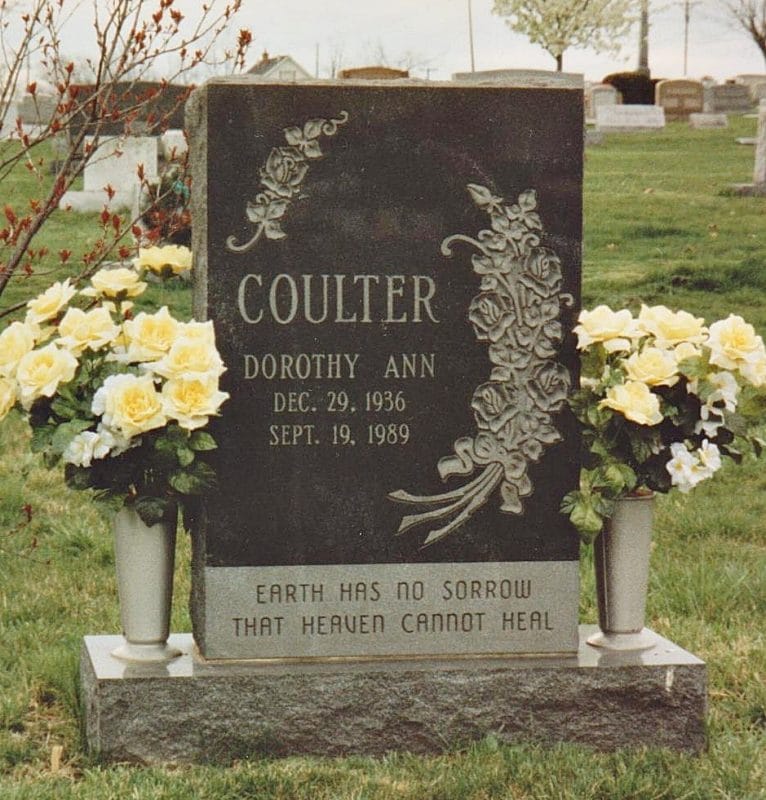 Coulter Roses on Black Granite